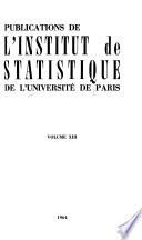 Publications de l'Institut de statistique de l'Université de Paris