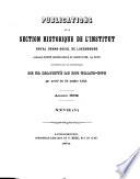 Publications de la Section Historique de l'Institut G.-D. de Luxembourg