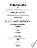 Publications de la Société pour la Recherche et la Conservation des Monuments Historiques dans le Grand-Duché de Luxembourg, ....