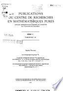 Publications du Centre de recherches en mathématiques pures