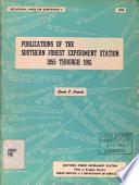Publications of the Southern Forest Experiment Station