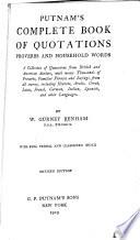 Putnam's Complete Book of Quotations, Proverbs and Household Words
