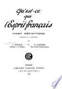 Qu'est-ce que l'esprit français