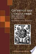 Qu'est-Ce Que L'Occultisme