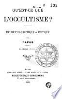 Qu'est-ce que l'occultisme ?