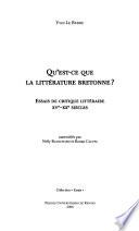 Qu'est-ce que la littérature bretonne?