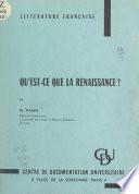 Qu'est-ce que la Renaissance ?