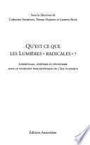 Qu'est-ce que les Lumières radicales?