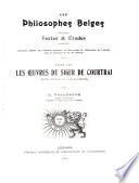 Quaestiones disputatae du b. Gauthier de Bruges (texte inédit)