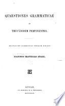 Quaestiones grammaticae ad Thucydidem pertinentes