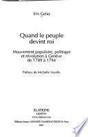Quand le peuple devint roi