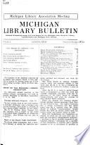 Quarterly Bulletin of the Michigan State Library