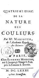 Quatrieme essay de la nature des couleurs