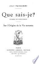 Que sais-je?