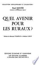 Quel avenir pour les ruraux?