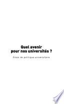 Quel avenir pour nos universités