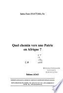 Quel chemin vers une patrie en Afrique?