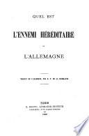 Quel est l'ennemi héréditaire de l'Allemagne