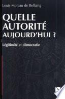 Quelle autorité aujourd'hui?