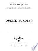 Quelle Europe?