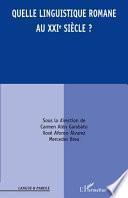 Quelle linguistique romane au XXIe siècle?