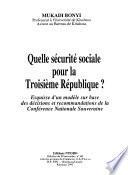 Quelle sécurité sociale pour la troisième République?