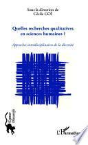 Quelles recherches qualitatives en sciences humaines?