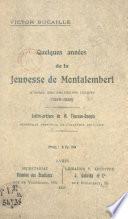 Quelques années de la jeunesse de Montalembert