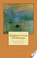 Quelques Leçons d'Esthétique
