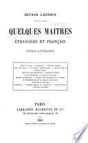 Quelques maîtres étrangers et français