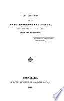 Quelques mots sur feu Antoine-Reinhard Falck, ancien ministre des Pays-Bas