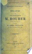Question économique. Discours ... prononcé au Corps Législatif les mardi 19 et mercredi 20 Mai, 1868