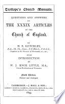 Questions and answers on the xxxix Articles of the Church of England