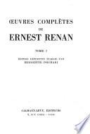 Questions contemporaines. La réforme intellectuelle et morale. Dialogues et fragments philosophiques. Discours et conférences