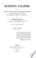 Questions d'algèbre