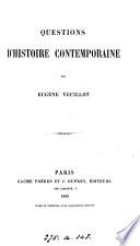 Questions d'histoire contemporaine