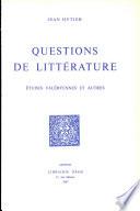 Questions de littérature