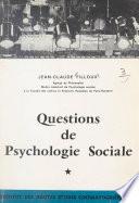 Questions de psychologie sociale (1)