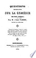 Questions importantes sur la comédie de nos jours