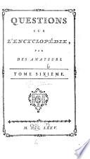 Questions sur l'Encyclopedie
