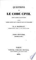 Questions sur le code civil