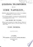 Questions transitoires sur le Code Napoléon,