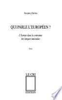 Qui parle l'européen?