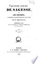 Quinze jours de sagesse, ou les secrets