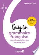 Quiz de grammaire française