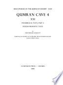 Qumrân Cave 4: Parabiblical texts, Part 4 : Pseudo-Prophetic texts