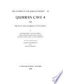 Qumrân Cave 4: Poetical and liturgical texts, pt. 1, by Esther Eshel ... [et al