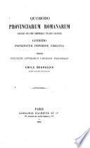 Quomodo provinciarium romanarum (qualem sub sub fine Reipublicae Tullius effinxit) conditio principatum peperisse videatur