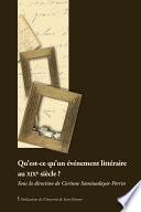 Qu’est-ce qu’un événement littéraire au XIXe siècle ?