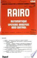 RAIRO, Automatique-productique Informatique Industrielle